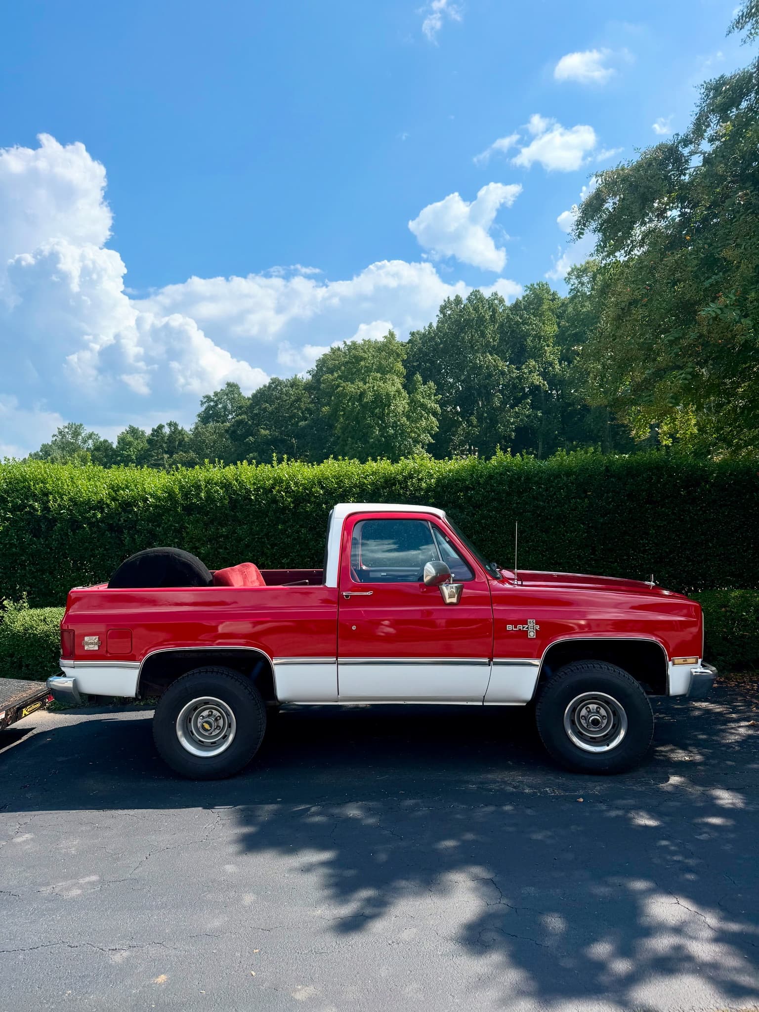 Project truck inside or near the SWR Automotive shop