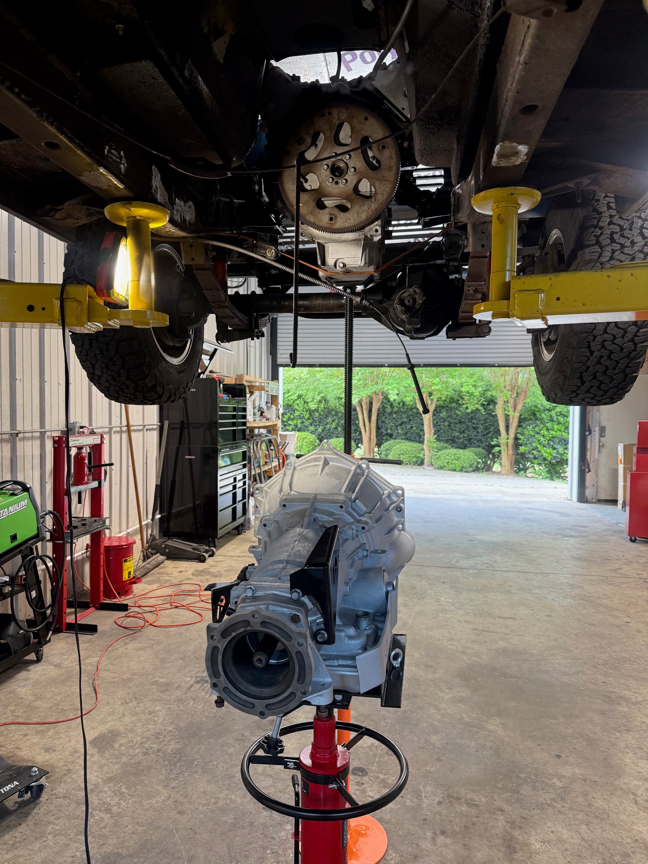 Transmission installation preparation at SWR Automotive