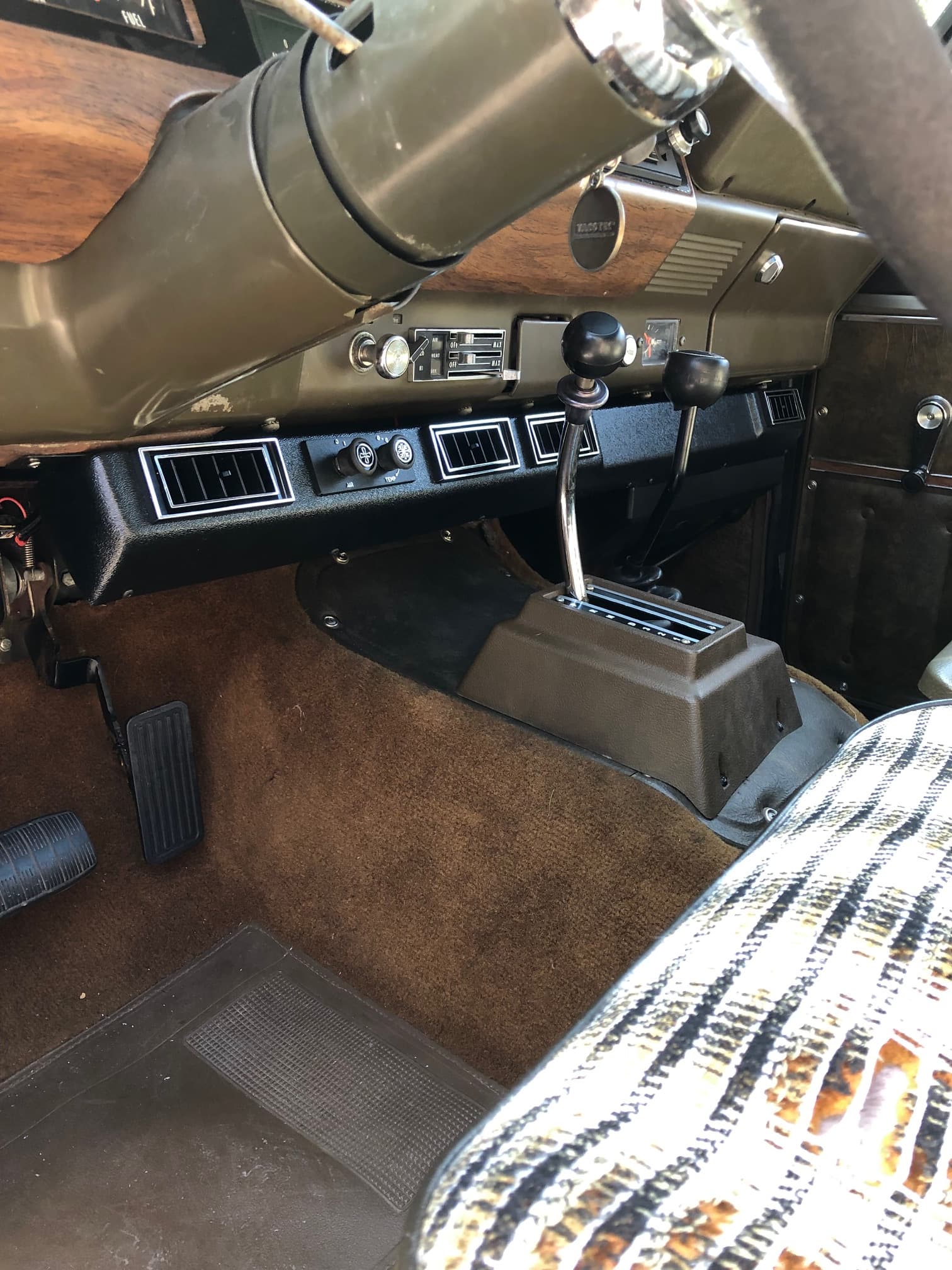 Restored vintage truck interior at SWR Automotive